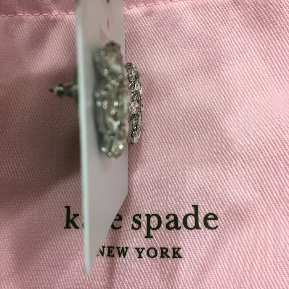 NWT Kate Spade Crystal Ivy Statement Earrings - Picture 6 of 8